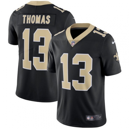 Men's Nike New Orleans Saints #13 Michael Thomas Black Team Color Vapor Untouchable Limited Player NFL Jersey - Ujersey