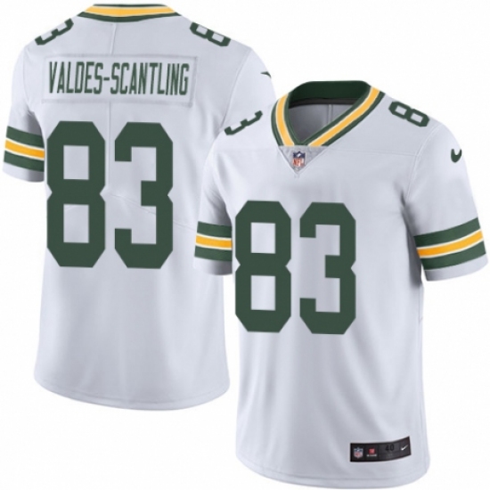 Youth Nike Green Bay Packers #83 Marquez Valdes-Scantling White Vapor Untouchable Elite Player NFL Jersey - Ujersey
