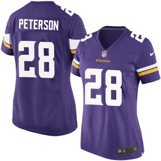 Women's Nike Minnesota Vikings #28 Adrian Peterson Game Purple Team Color NFL Jersey - Ujersey