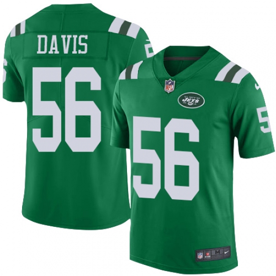 Youth Nike New York Jets #56 DeMario Davis Limited Green Rush Vapor Untouchable NFL Jersey - Ujersey