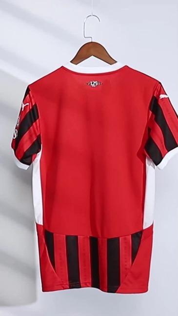 AC Milan Soccer Jersey Home Custom Shirt 2024/25 - ujerseystore