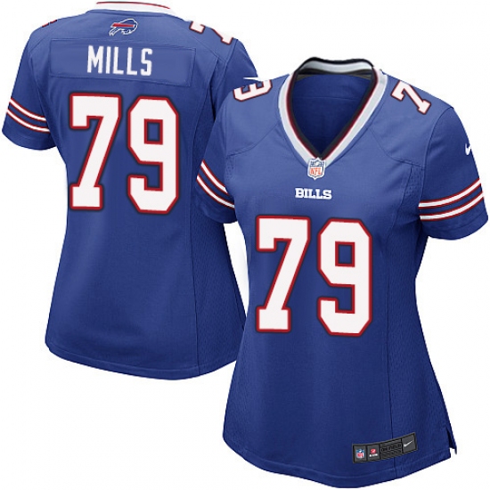 Women's Nike Buffalo Bills #79 Jordan Mills Game Royal Blue Team Color NFL Jersey - Ujersey