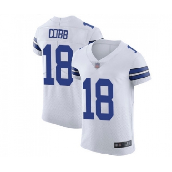 Men's Dallas Cowboys #18 Randall Cobb White Vapor Untouchable Elite Player Football Jersey - Ujersey