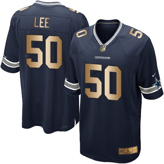 Youth Nike Dallas Cowboys #50 Sean Lee Elite Navy/Gold Team Color NFL Jersey - Ujersey