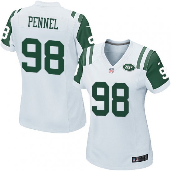 Women's Nike New York Jets #98 Mike Pennel Game White NFL Jersey - Ujersey