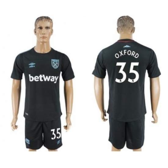 West Ham United #35 Oxford Away Soccer Club Jersey