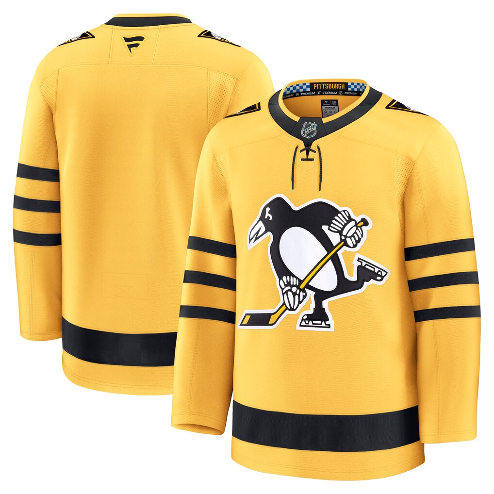 Men's Pittsburgh Penguins Fanatics Gold Alternate Premium Jersey