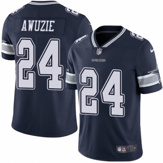 Youth Nike Dallas Cowboys #24 Chidobe Awuzie Navy Blue Team Color Vapor Untouchable Limited Player NFL Jersey - Ujersey
