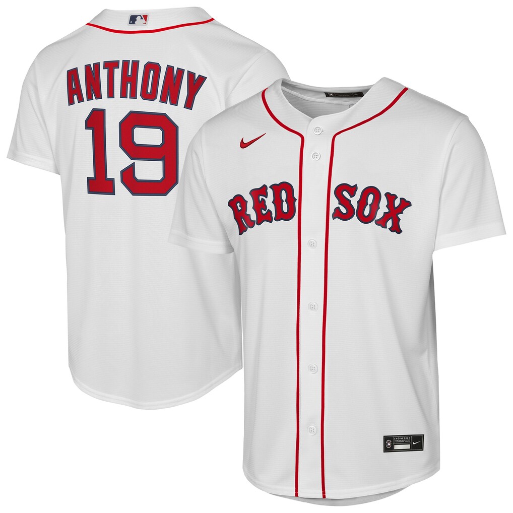 Youth Boston Red Sox Roman Anthony Nike White Home Baseline Jersey - Ujersey