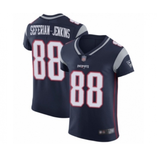 Men's New England Patriots #88 Austin Seferian-Jenkins Navy Blue Team Color Vapor Untouchable Elite Player Football Jersey - Ujersey