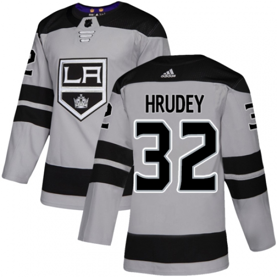Youth Adidas Los Angeles Kings #32 Kelly Hrudey Authentic Gray Alternate NHL Jersey - Ujersey