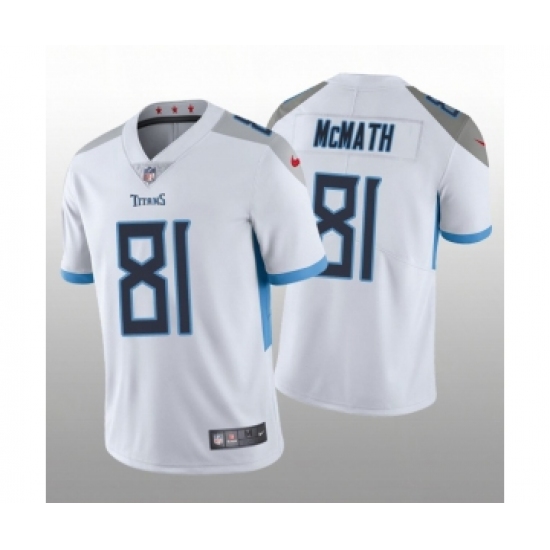 Men's Tennessee Titans #81 Racey McMath White Vapor Limited Nike Jersey