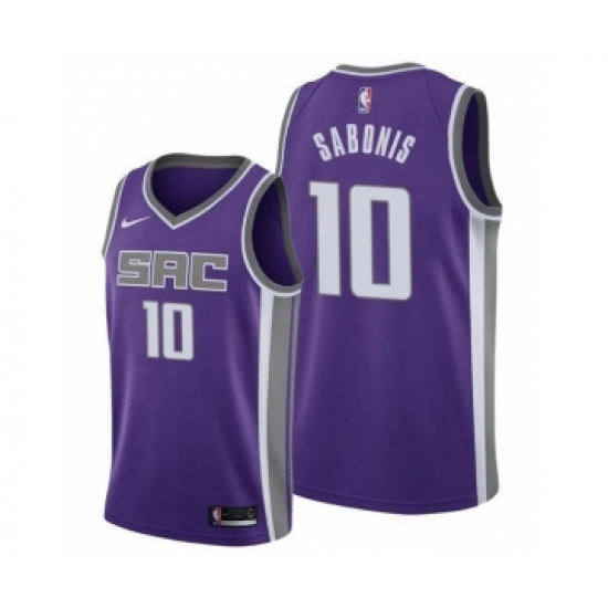Men's Sacramento Kings #10 Domantas Sabonis Purple 2022 Basketball Stitched Jersey - Ujersey