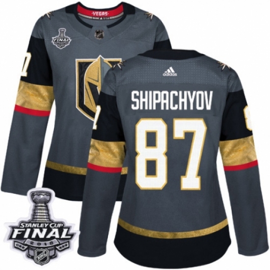 Women's Adidas Vegas Golden Knights #87 Vadim Shipachyov Authentic Gray Home 2018 Stanley Cup Final NHL Jersey - Ujersey