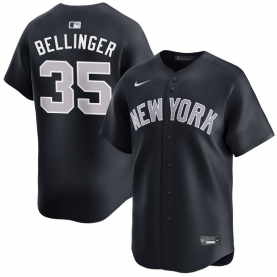 Men's New York Yankees #35 Cody Bellinger Navy 2024 Alternate Limited Stitched Baseball Jersey - Ujersey