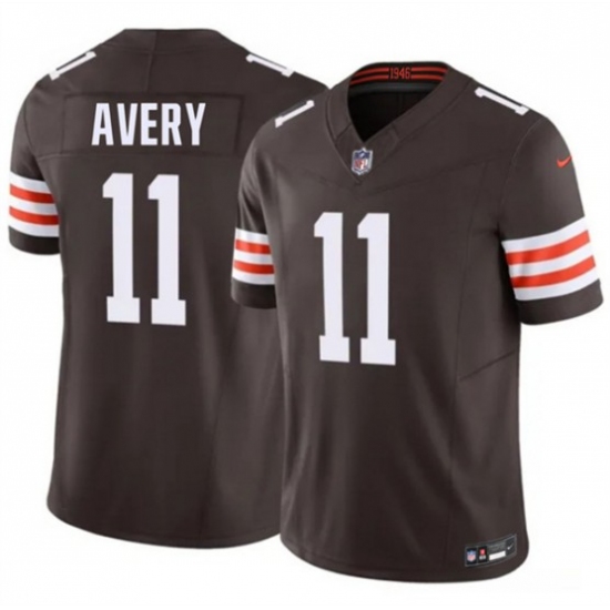 Men's Cleveland Browns #11 Tre Avery Brown 2026 F.U.S.E. Vapor Limited Football Stitched Jersey - Ujersey