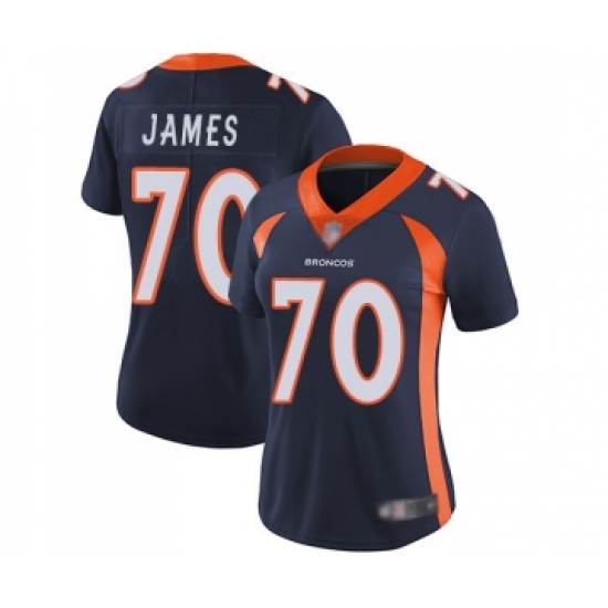 Women's Denver Broncos #70 Ja Wuan James Navy Blue Alternate Vapor Untouchable Limited Player Football Jersey - Ujersey