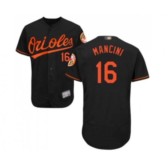 Men's Baltimore Orioles #16 Trey Mancini Black Alternate Flex Base Authentic Collection Baseball Jersey - Ujersey
