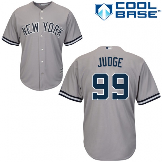 Youth Majestic New York Yankees #99 Aaron Judge Replica Grey Road MLB Jersey - Ujersey