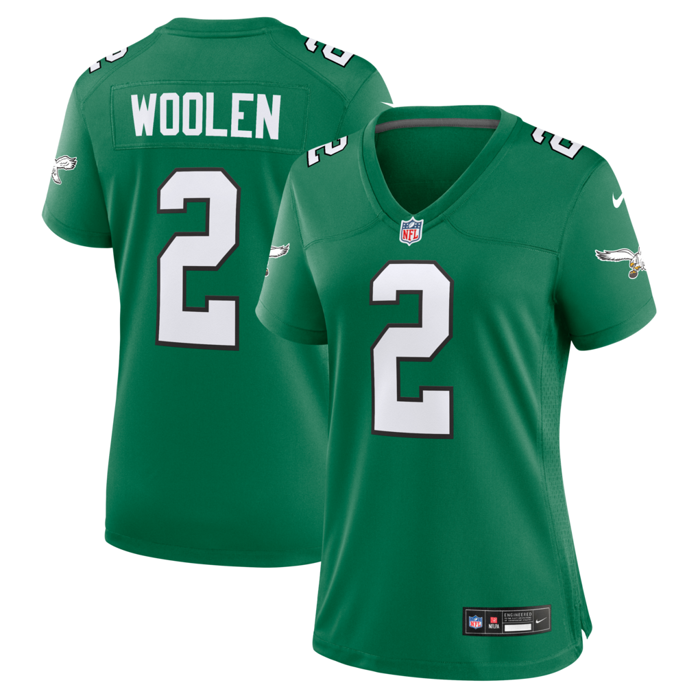 Women's Philadelphia Eagles Tariq Woolen Nike Kelly Green Alternate Game Jersey - Ujersey