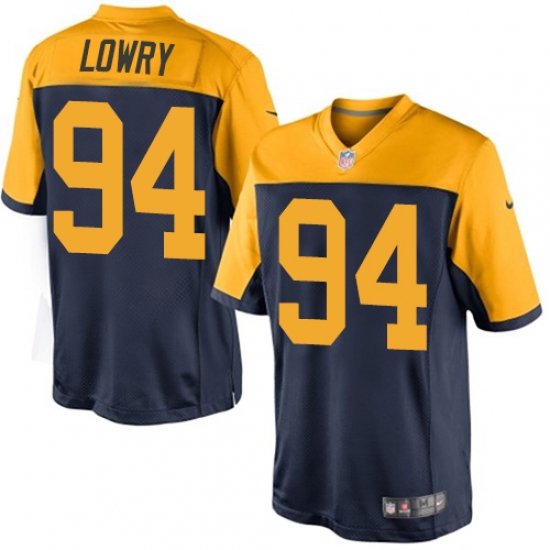 Men's Nike Green Bay Packers #94 Dean Lowry Limited Navy Blue Alternate NFL Jersey - Ujersey