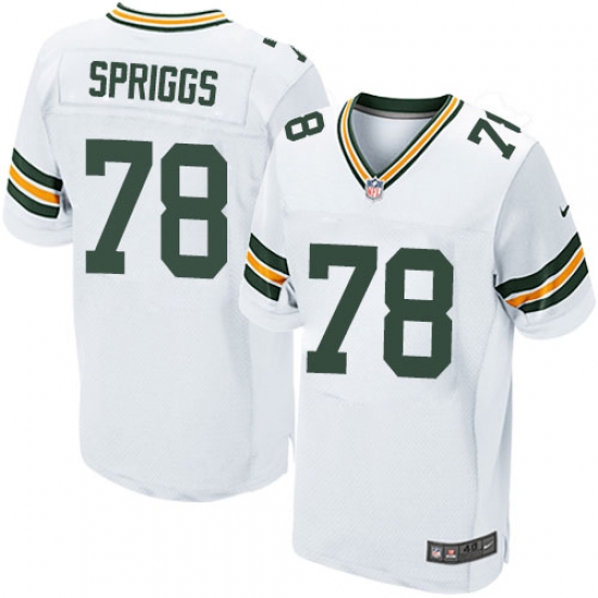 Men's Nike Green Bay Packers #78 Jason Spriggs Elite White NFL Jersey - Ujersey