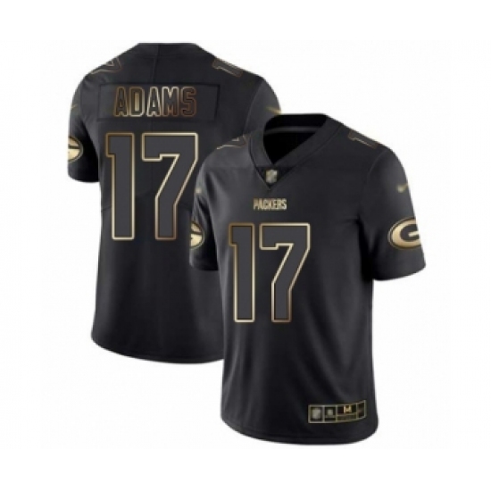Men's Green Bay Packers #17 Davante Adams Limited Black Gold Vapor Untouchable Limited Football Jersey - Ujersey