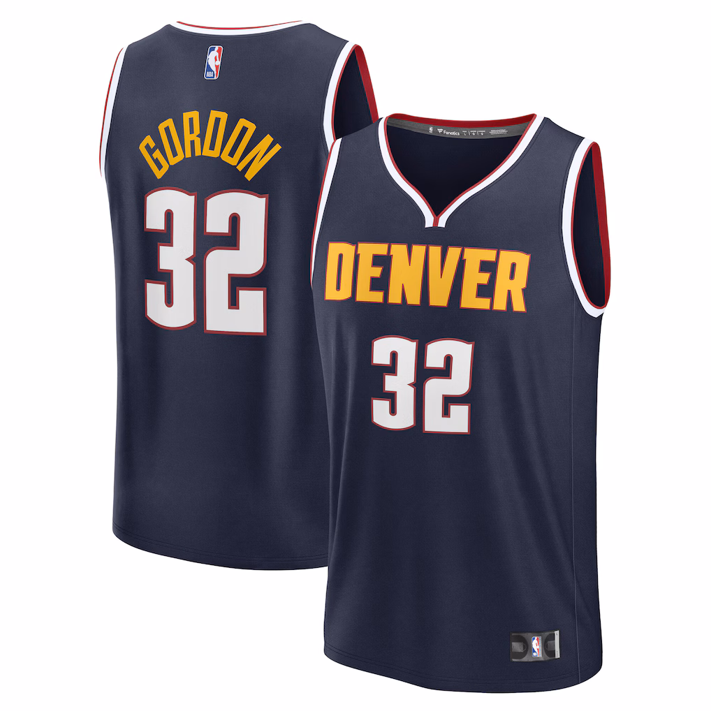 Men's Denver Nuggets Aaron Gordon Fanatics Navy Fast Break Replica Jersey - Icon Edition