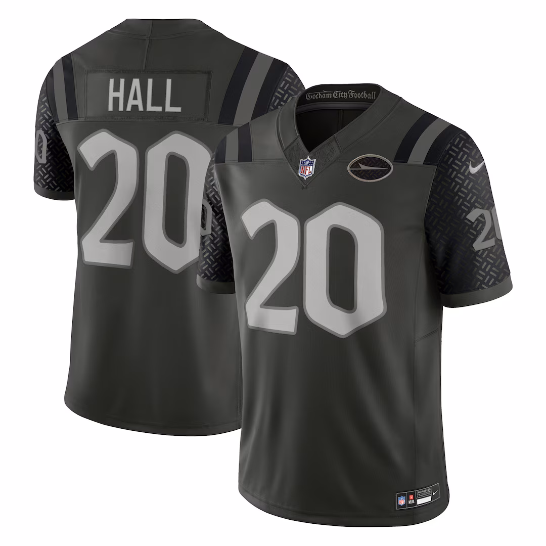 Men's New York Jets Breece Hall Nike Gotham Green 2025 Rivalries Collection Stitched Limited Jersey - Ujersey