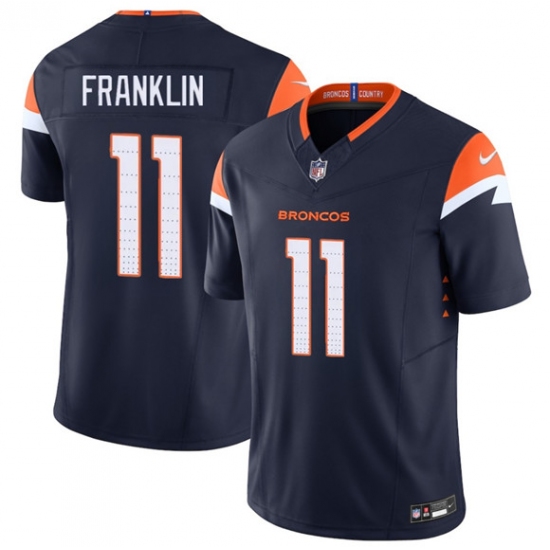 Men's Denver Broncos #11 Troy Franklin Navy F.U.S.E. Vapor Limited Football Stitched Jersey - Ujersey