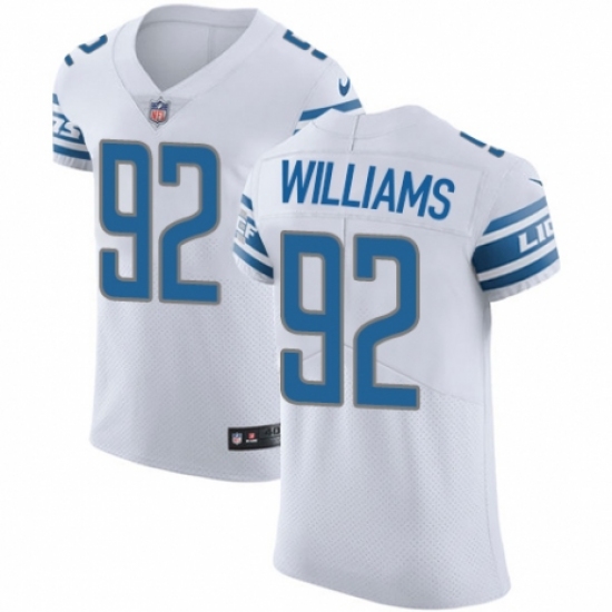 Men's Nike Detroit Lions #92 Sylvester Williams White Vapor Untouchable Elite Player NFL Jersey - Ujersey