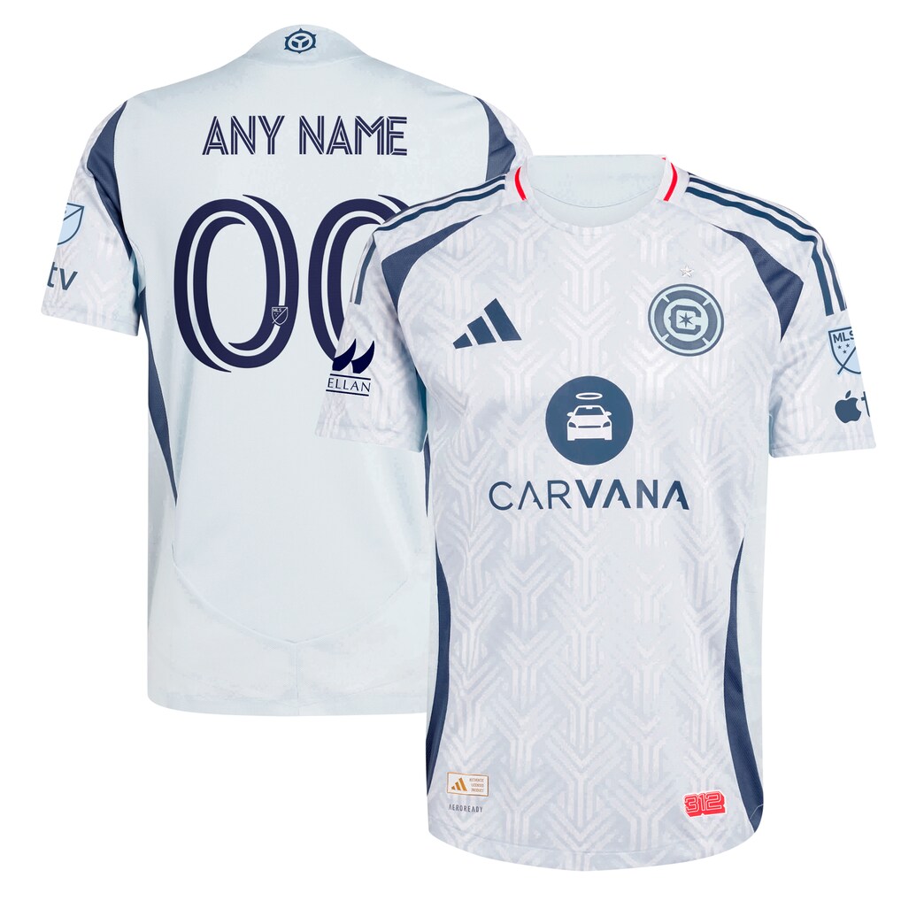 Men's Chicago Fire adidas Light Blue 2025 The Municipal Kit Authentic Custom Jersey - Ujersey