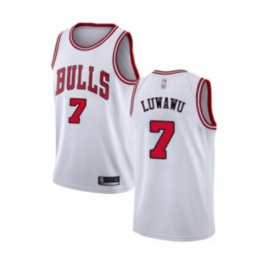 Women's Chicago Bulls #7 Timothe Luwawu Authentic White Basketball Jersey - Association Edition - Ujersey