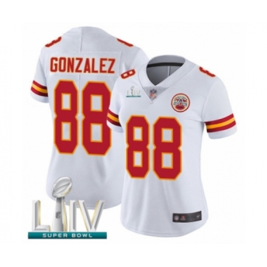 Women's Kansas City Chiefs #88 Tony Gonzalez White Vapor Untouchable Limited Player Super Bowl LIV Bound Football Jersey - Ujersey