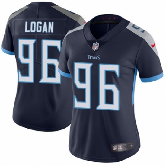Women's Nike Tennessee Titans #96 Bennie Logan Navy Blue Team Color Vapor Untouchable Limited Player NFL Jersey - Ujersey