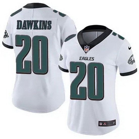 Women Philadelphia Eagles #20 Brian Dawkins White F U S E Stitched NFL Jersey - Ujersey
