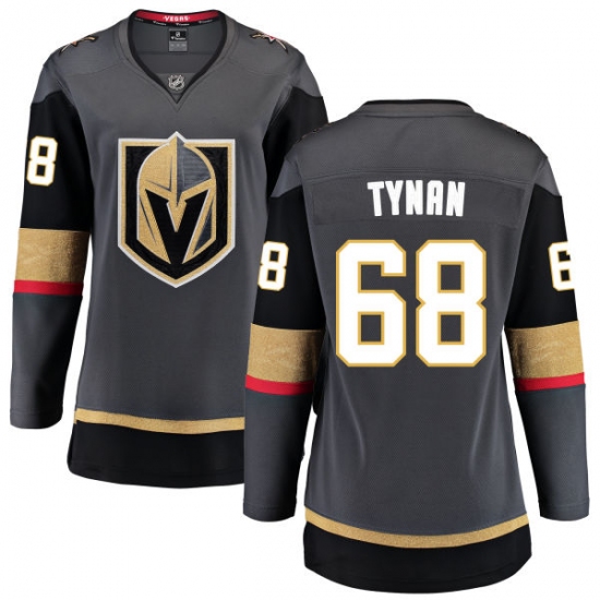Women's Vegas Golden Knights #68 T.J. Tynan Authentic Black Home Fanatics Branded Breakaway NHL Jersey - Ujersey