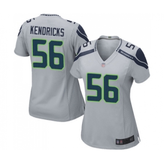 Women's Seattle Seahawks #56 Mychal Kendricks Game Grey Alternate Football Jersey - Ujersey