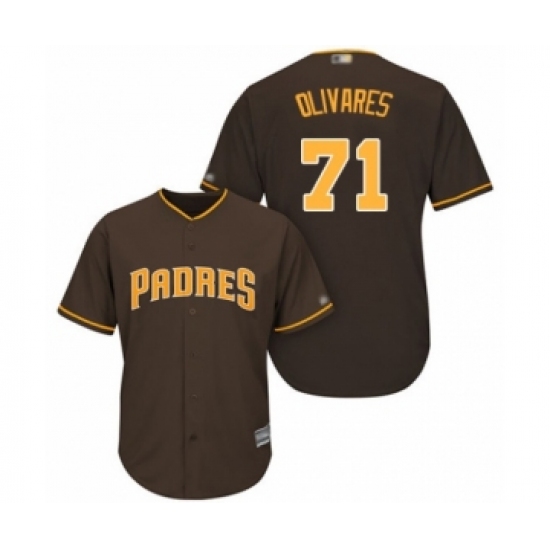 Youth San Diego Padres #71 Edward Olivares Authentic Brown Alternate Cool Base Baseball Player Jersey - Ujersey