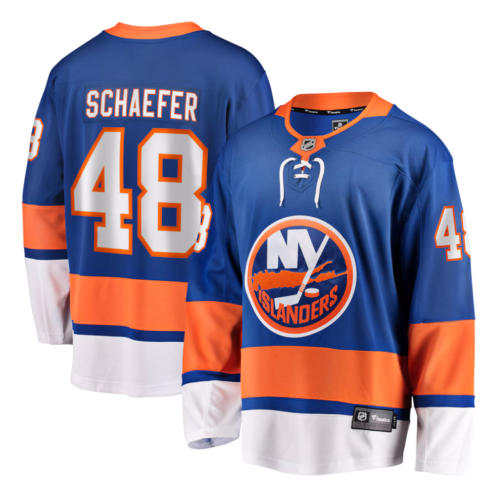 Men's New York Islanders Matthew Schaefer Fanatics Royal Home Breakaway Player Jerseys - U-jersey
