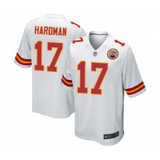 Men's Kansas City Chiefs #17 Mecole Hardman Game White Football Jersey - Ujersey