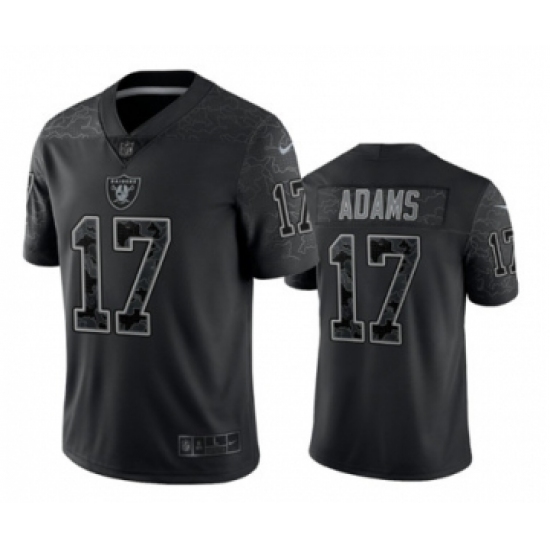Men's Las Vegas Raiders #17 Davante Adams Black Reflective Limited Stitched Football Jersey - Ujersey