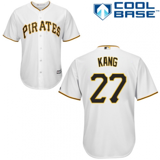 Men's Majestic Pittsburgh Pirates #27 Jung-ho Kang Replica White Home Cool Base MLB Jersey - Ujersey