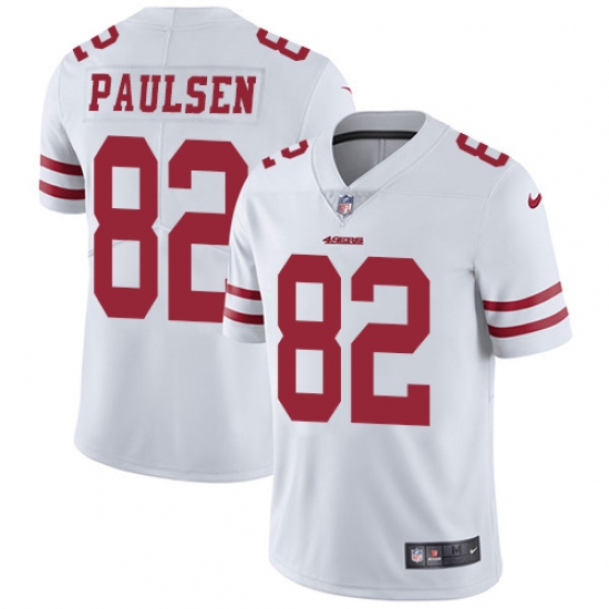 Youth Nike San Francisco 49ers #82 Logan Paulsen Elite White NFL Jersey - Ujersey