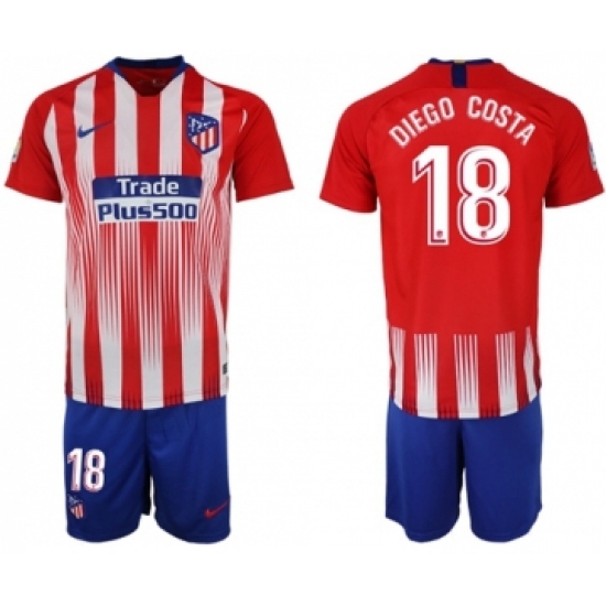 Atletico Madrid #18 Diego Costa Home Soccer Club Jersey