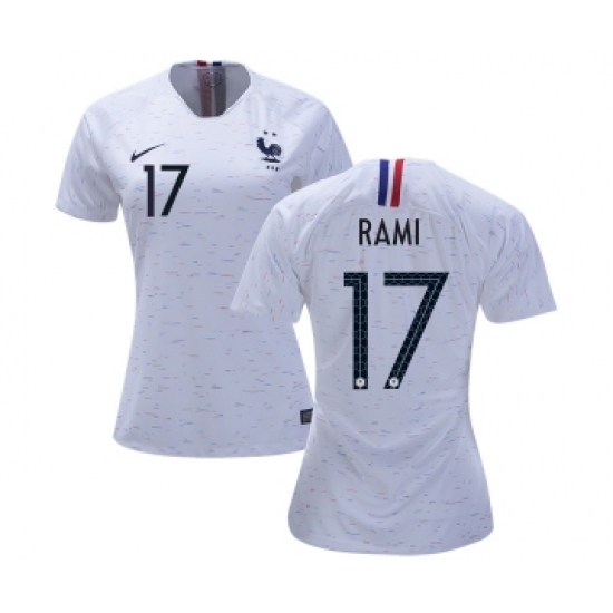 Women's France #17 Rami Away Soccer Country Jersey