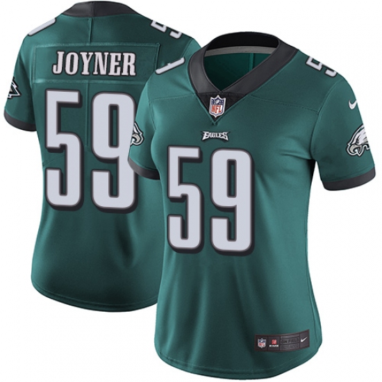 Women's Nike Philadelphia Eagles #59 Seth Joyner Midnight Green Team Color Vapor Untouchable Limited Player NFL Jersey - Ujersey