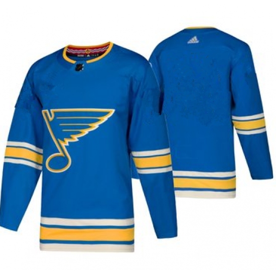 Men's St. Louis Blues Blank Blue Alternate Official Adidas Jersey - Ujersey