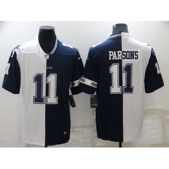 Men's Dallas Cowboys #11 Micah Parsons White-Blue Fashion Football Limited Jersey - Ujersey