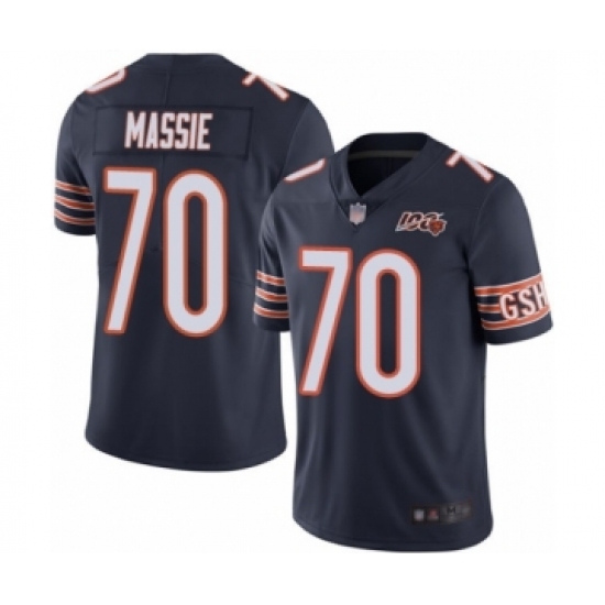 Youth Chicago Bears #70 Bobby Massie Navy Blue Team Color 100th Season Limited Football Jersey - Ujersey